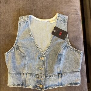 Levi's Light Blue Denim Crop Top